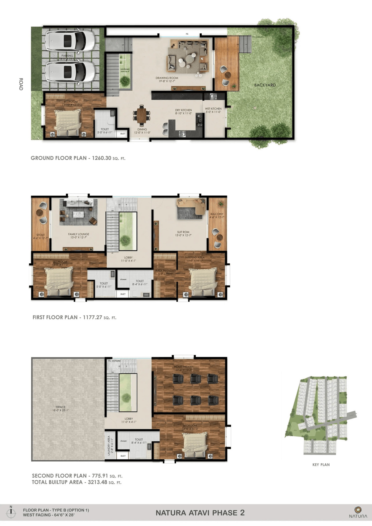 Natura Atavi Phase II Unit plan - 1774 sq.ft.