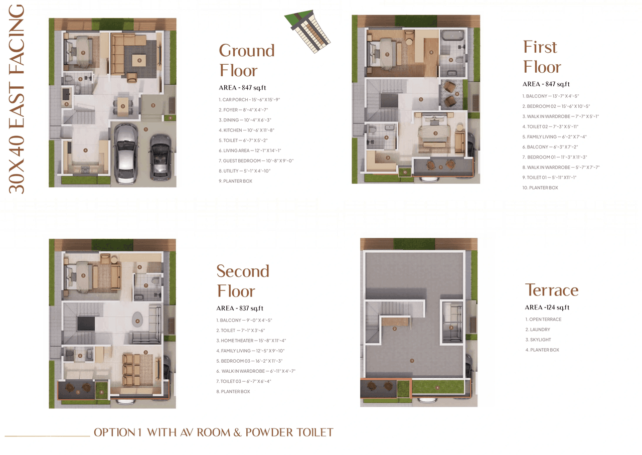 Atmos Vilasa Unit plan - 1200 sq.ft.