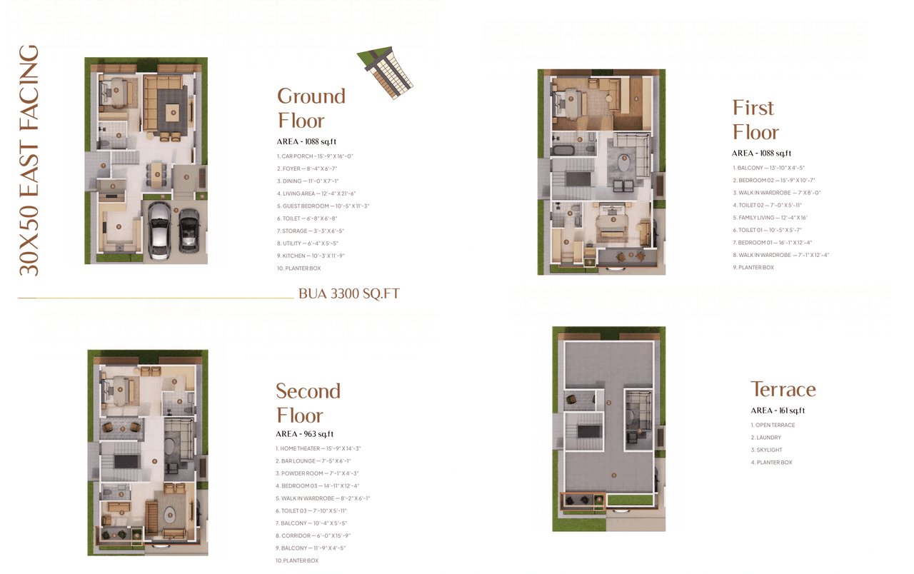 Atmos Vilasa Unit plan - 1500 sq.ft.
