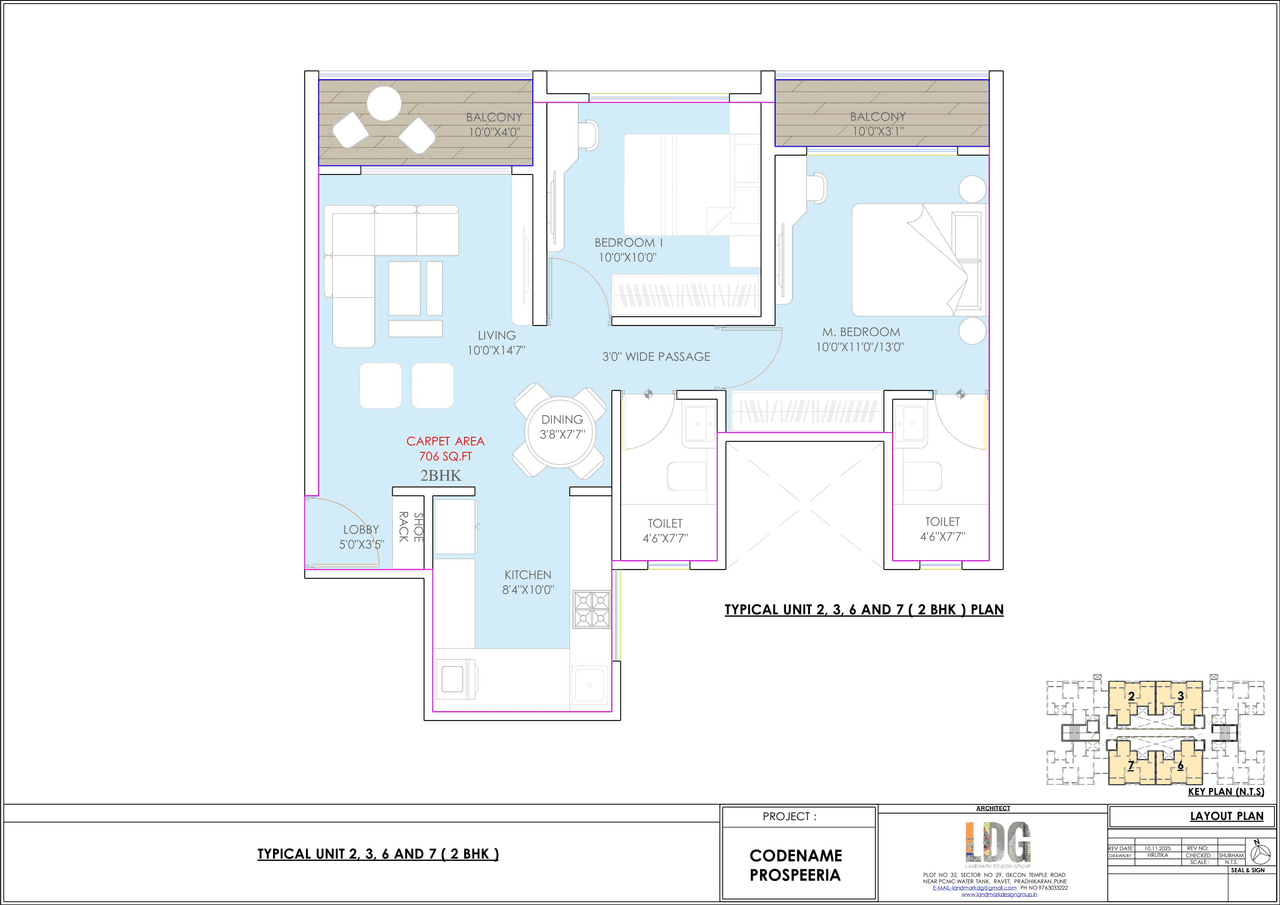 24 Life Prospeeria Unit plan - 706 sq.ft.