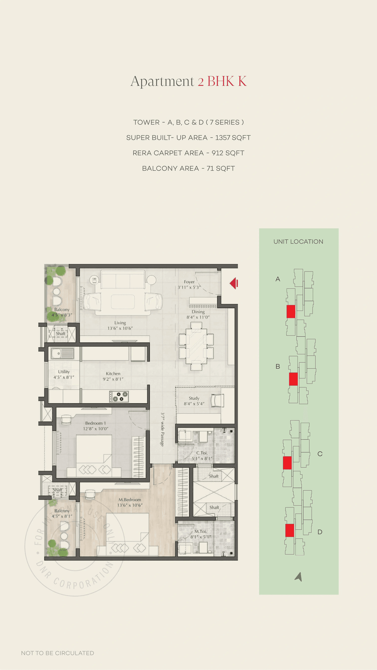 DNR Park Link Phase 2 Unit plan - 983 sq.ft.