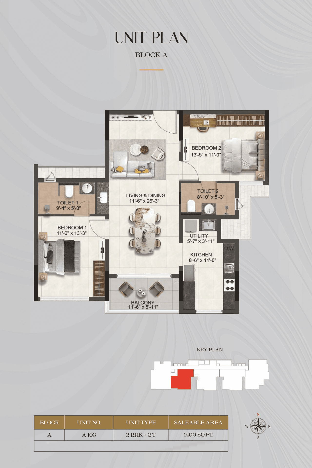 Radiance Eternity Unit plan - 938 sq.ft.