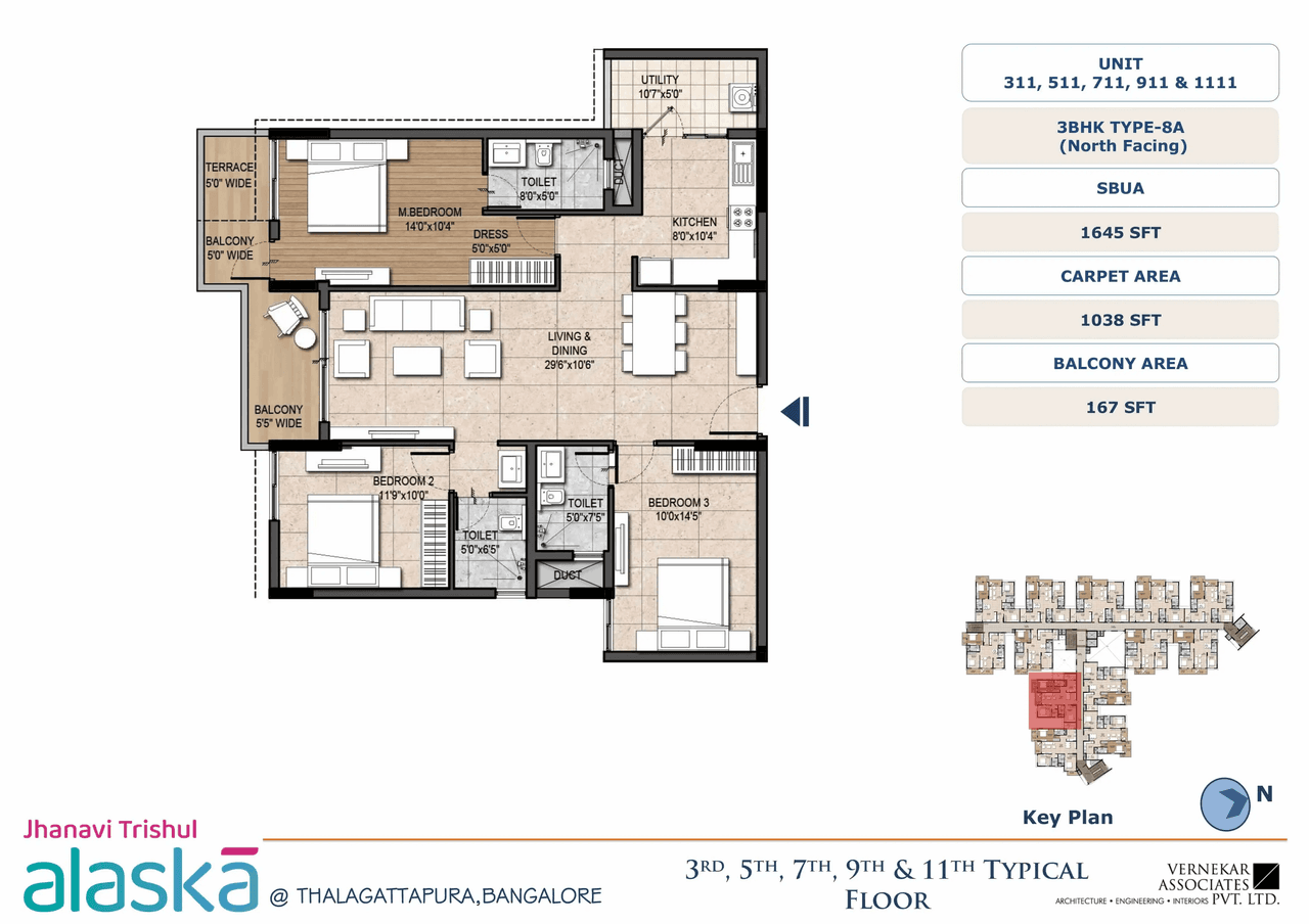 Jhanavi Trishul Alaska Unit plan - 1205 sq.ft.