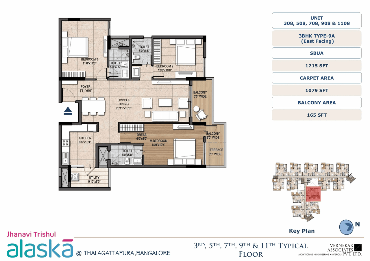 Jhanavi Trishul Alaska Unit plan - 1244 sq.ft.