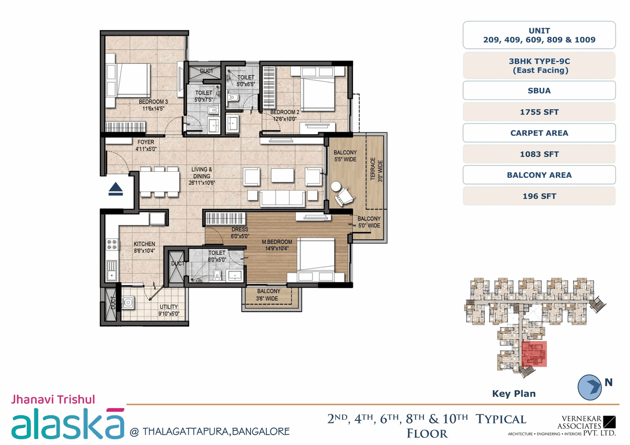 Jhanavi Trishul Alaska Unit plan - 1274 sq.ft.