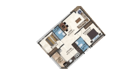 DS MAX Sista Grand Unit plan - 723 sq.ft.