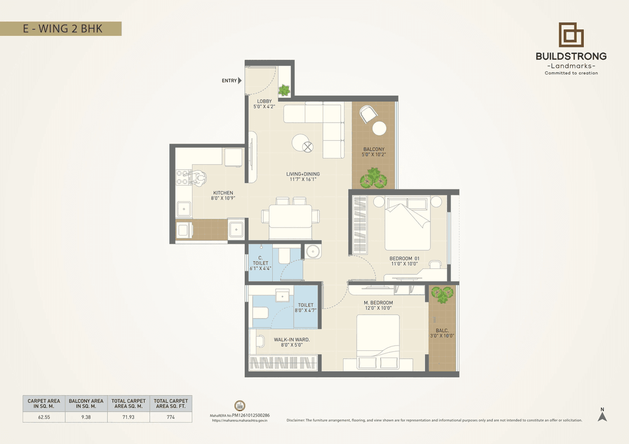 Buildstrong The Hallmark Unit plan - 774 sq.ft.