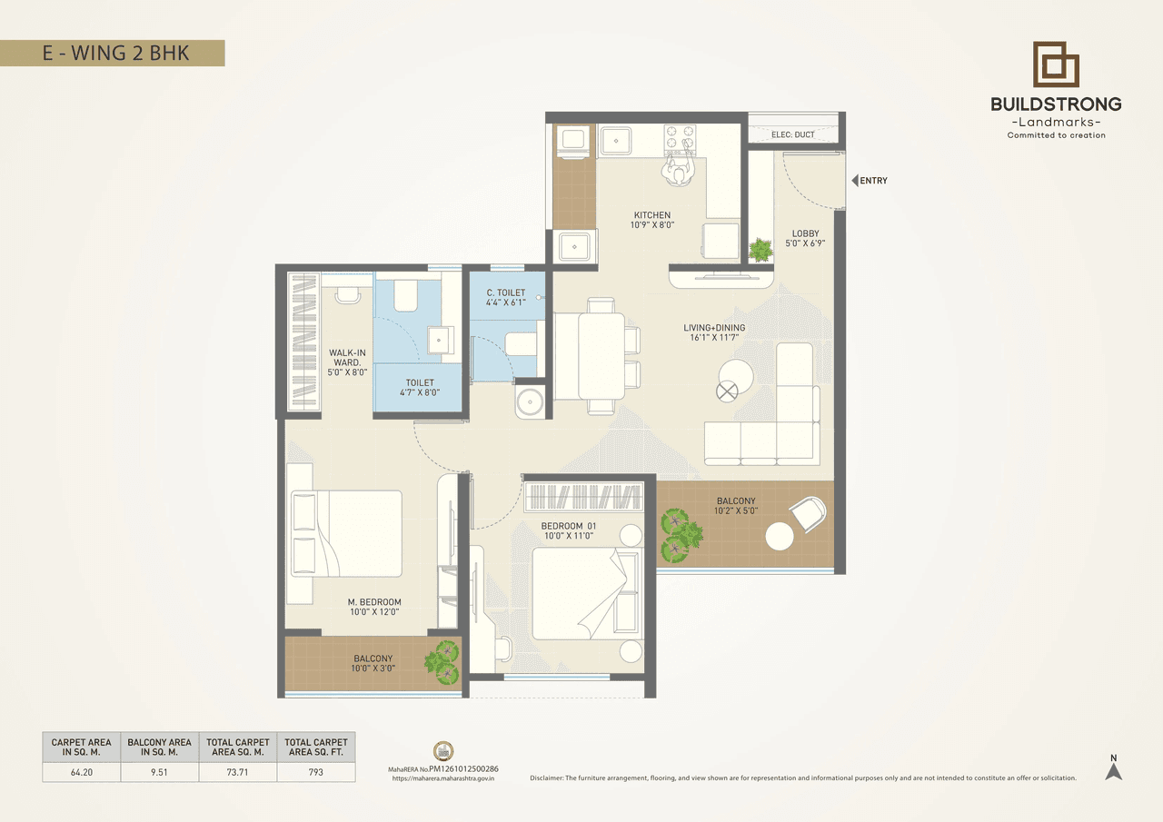 Buildstrong The Hallmark Unit plan - 793 sq.ft.