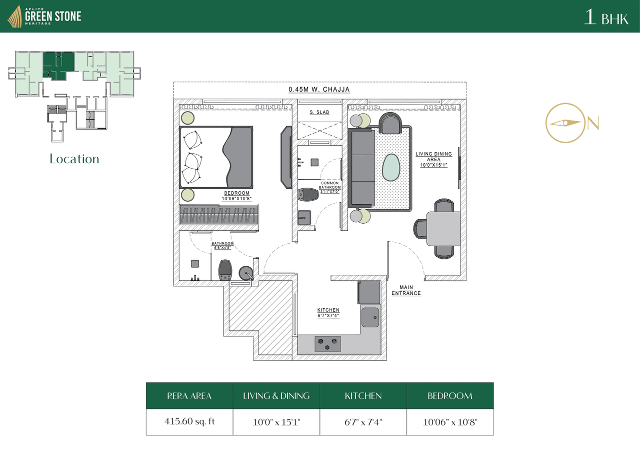 Aplite Greenstone Heritage Unit plan - 415 sq.ft.
