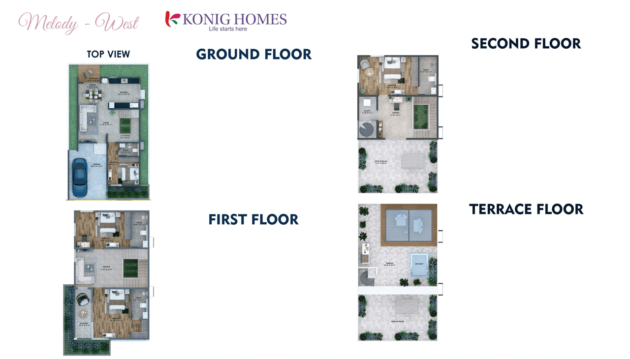 Konig Fortune County Unit plan - 1453 sq.ft.