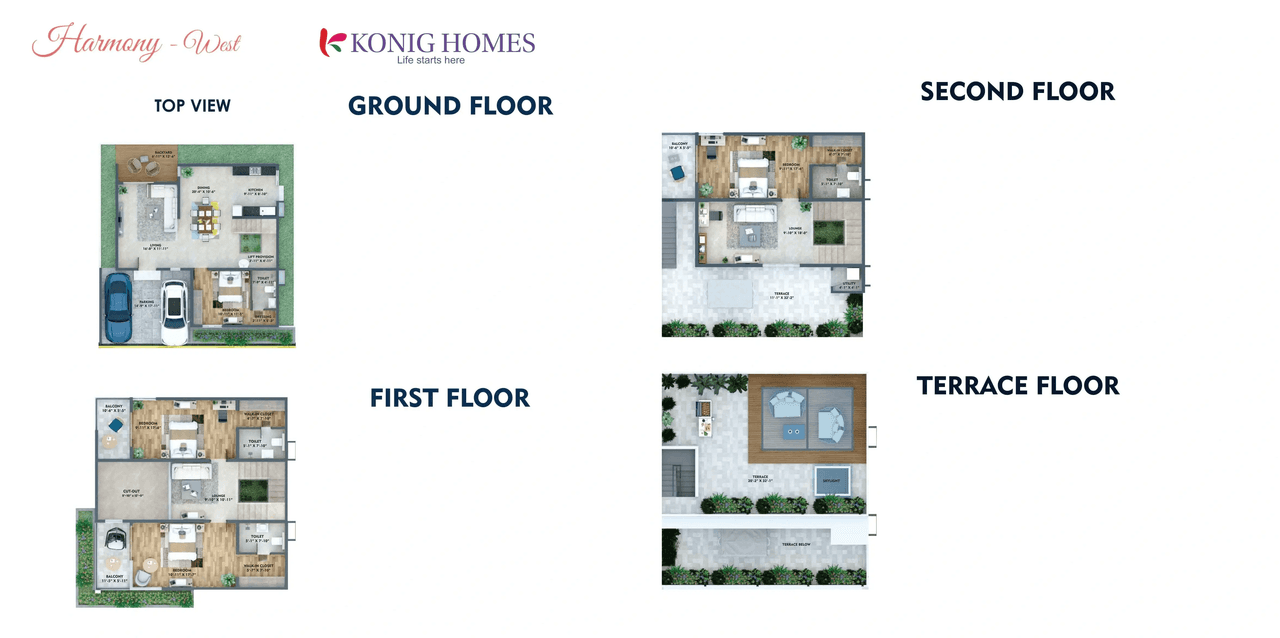 Konig Fortune County Unit plan - 1550 sq.ft.