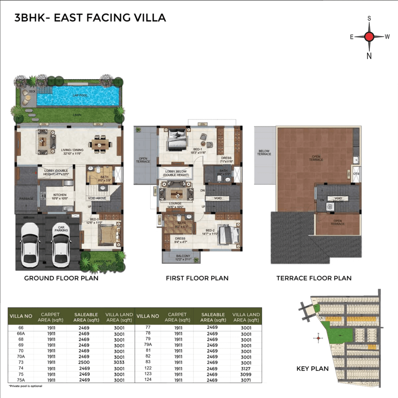Casagrand Selenia Unit plan - 1911 sq.ft.