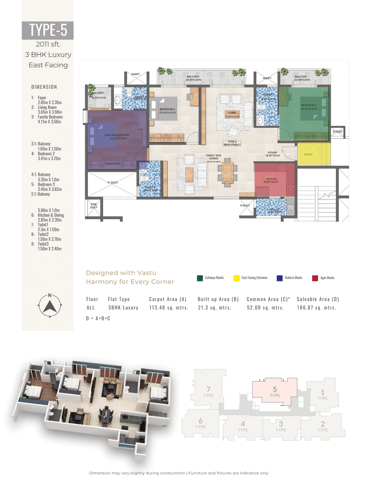 Vanshika Natures Harmony Unit plan - 1488 sq.ft.
