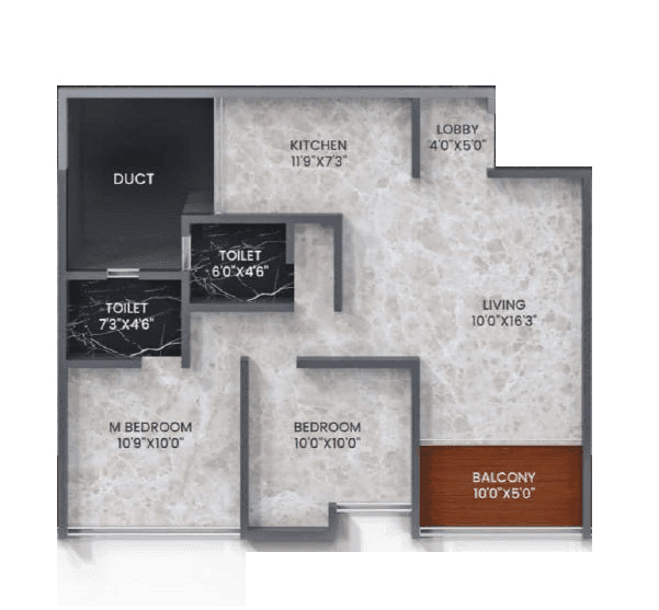 Dhanlaxmi Evana Homes Unit plan - 710 sq.ft.