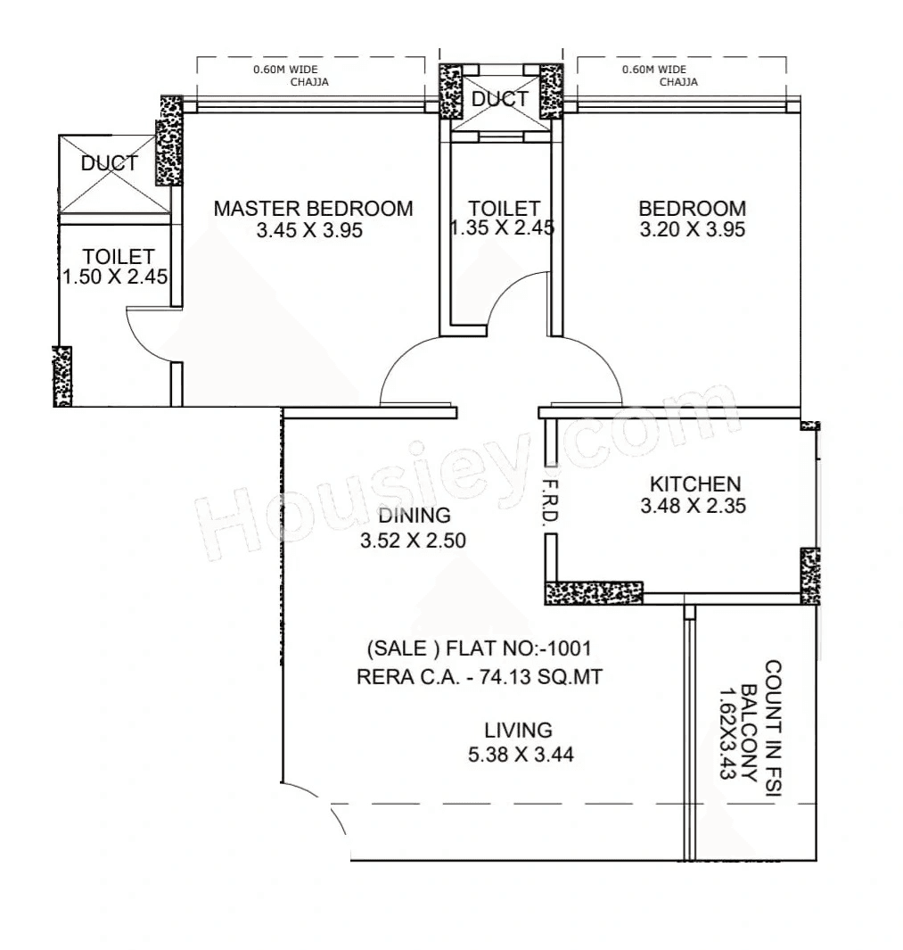 Unit plan - 860 sq.ft.