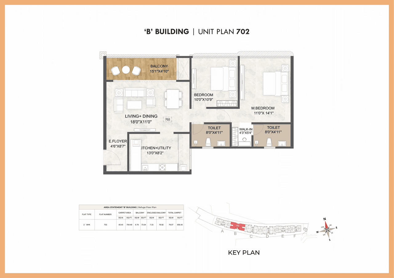 Esson Skyora Unit plan - 856 sq.ft.