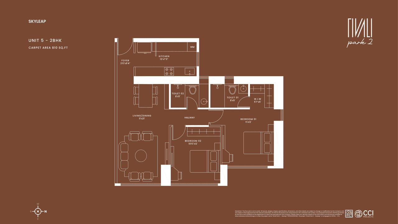 Unit plan - 810 sq.ft.