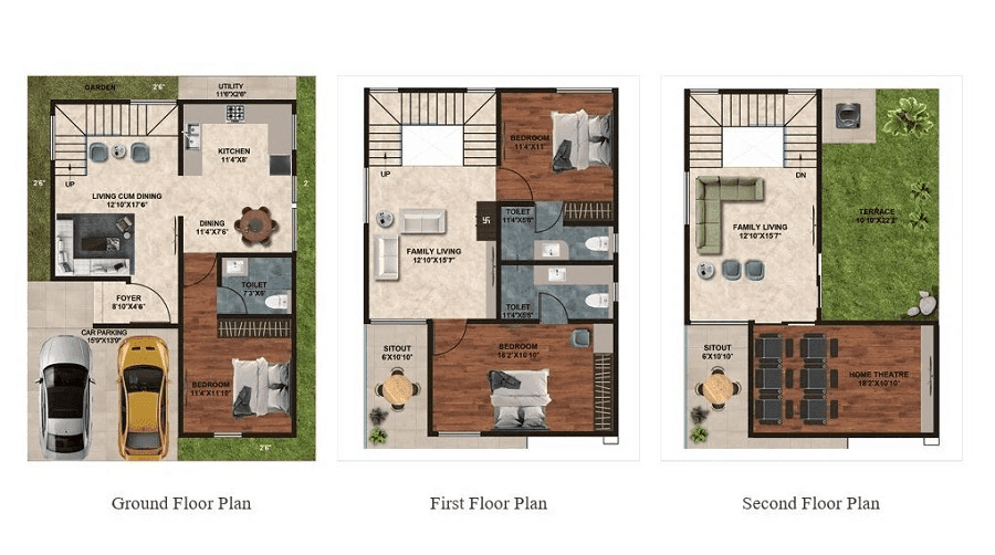 Unit plan - 600 sq.ft.