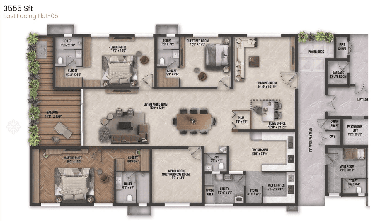 The Edition By Savya Reality Unit plan - 2348 sq.ft.