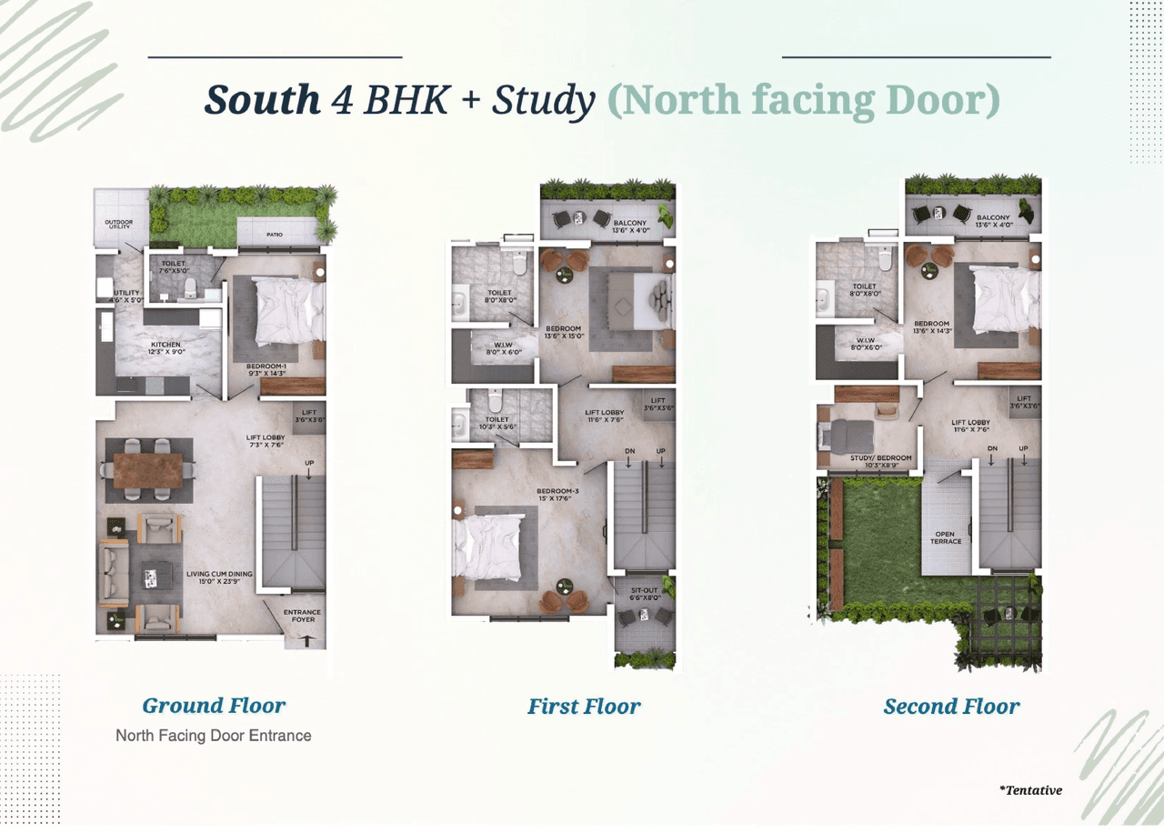 Navavedam Soul Street Unit plan - 2730 sq.ft.