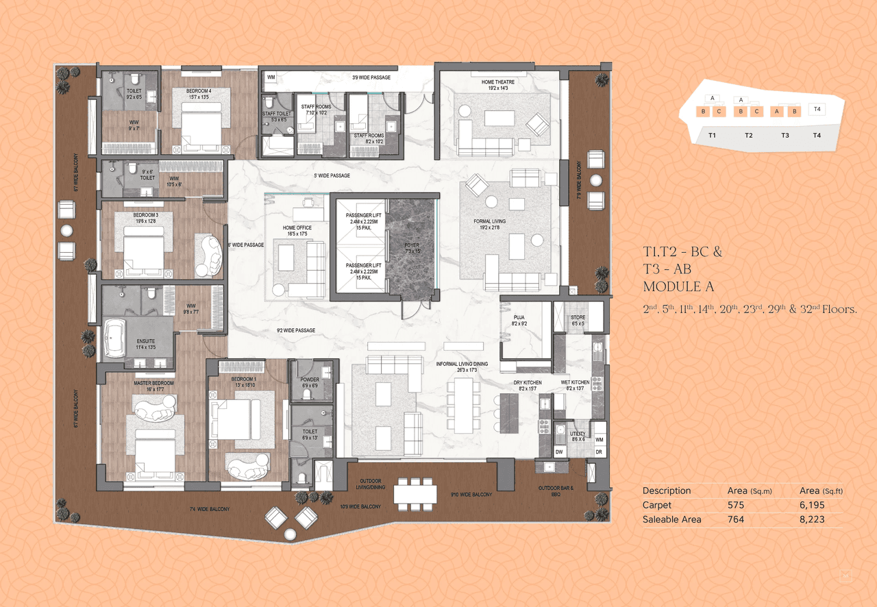 Sri Aditya Vantage Unit plan - 6105 sq.ft.