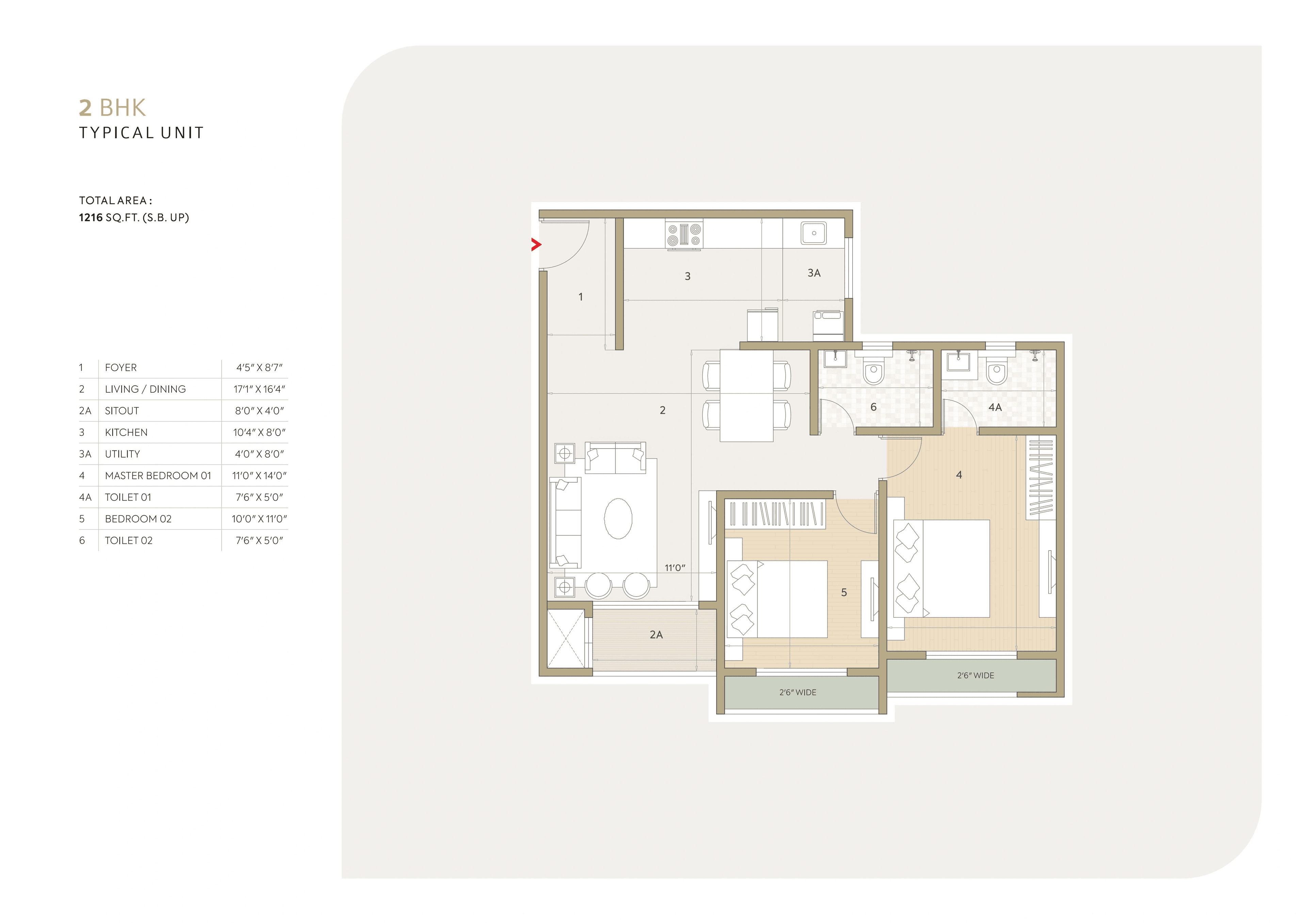 Unit plan - 794 sq.ft.