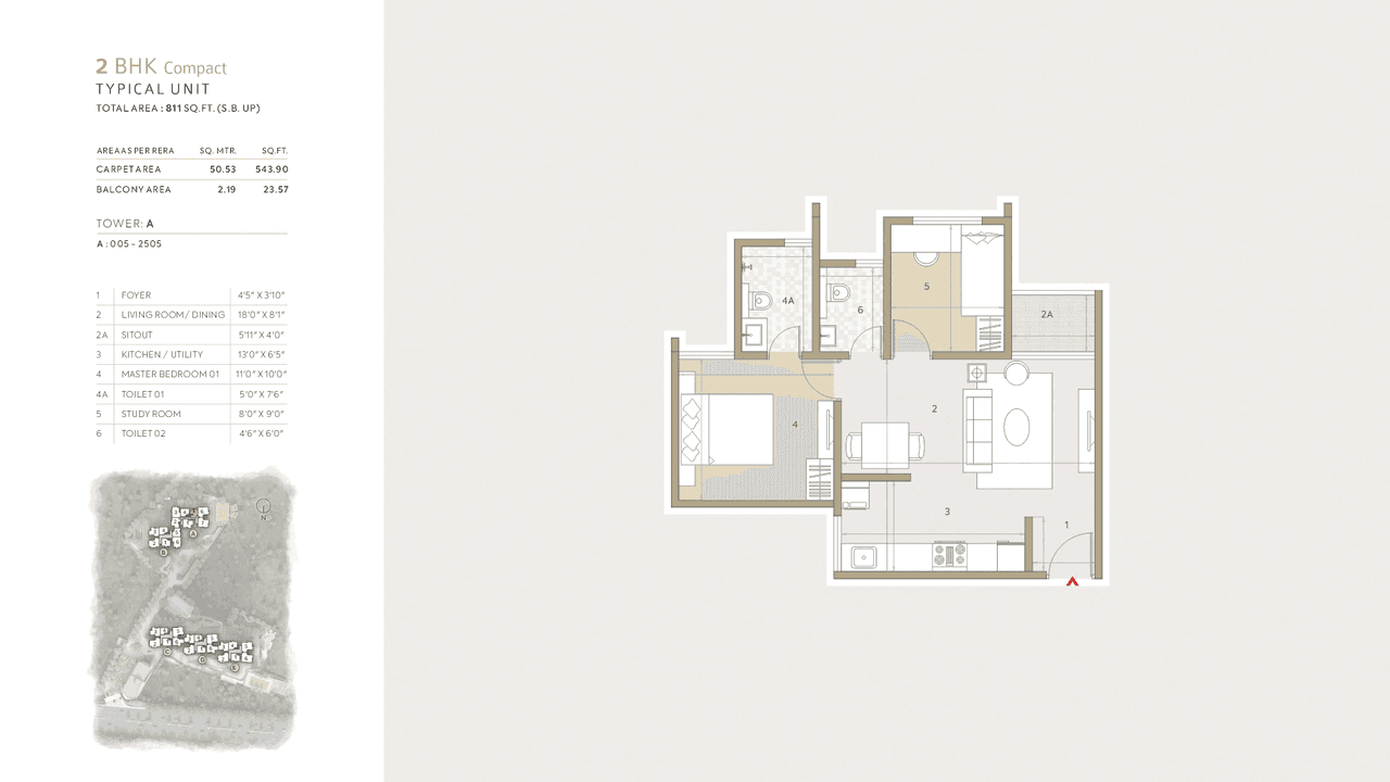 Goyal Orchid Life Unit plan - 527 sq.ft.