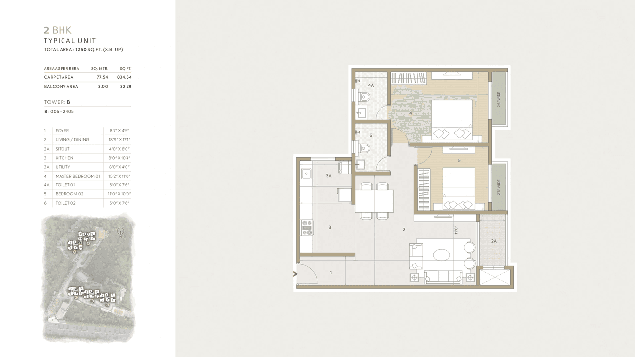 Goyal Orchid Life Unit plan - 812 sq.ft.