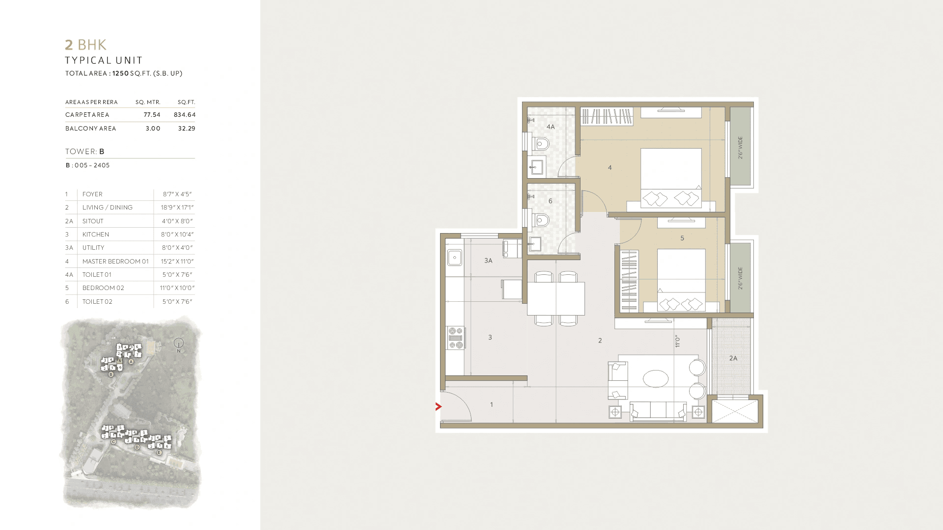 Unit plan - 812 sq.ft.