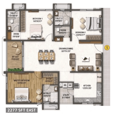 DSR Altitudes Unit plan - 1640 sq.ft.