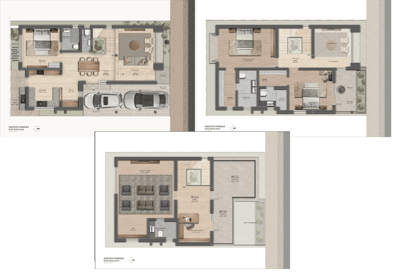 Hatha Svasthya Mandala Unit plan - 1453 sq.ft.