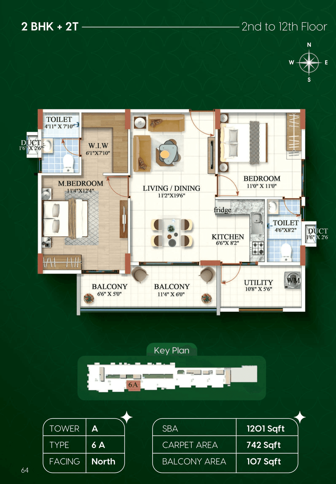 SBR Magnus Unit plan - 780 sq.ft.