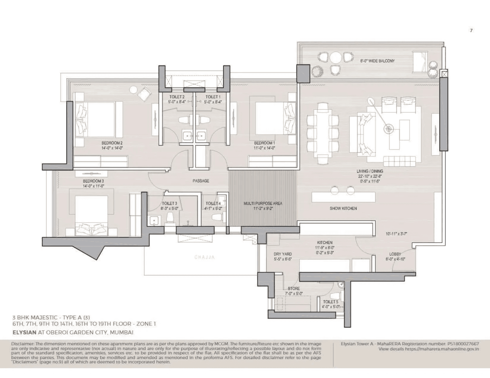 Unit plan - 1819 sq.ft.