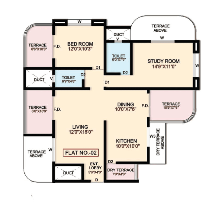 Unit plan - 1118 sq.ft.
