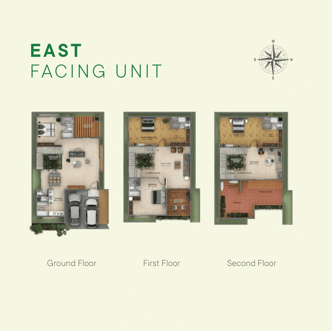 Between The Greens Unit plan - 2334 sq.ft.
