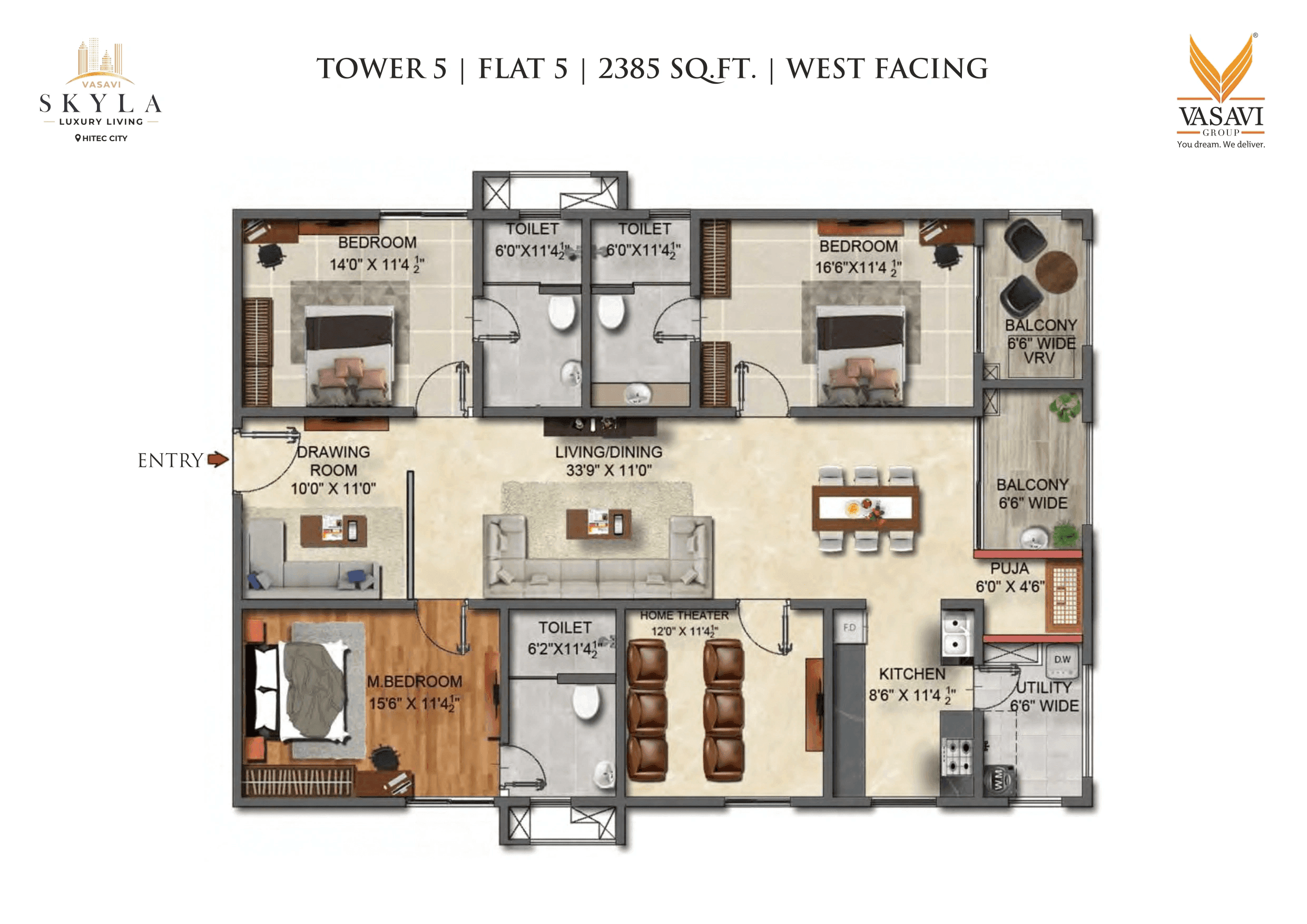 Unit plan - 1465 sq.ft.