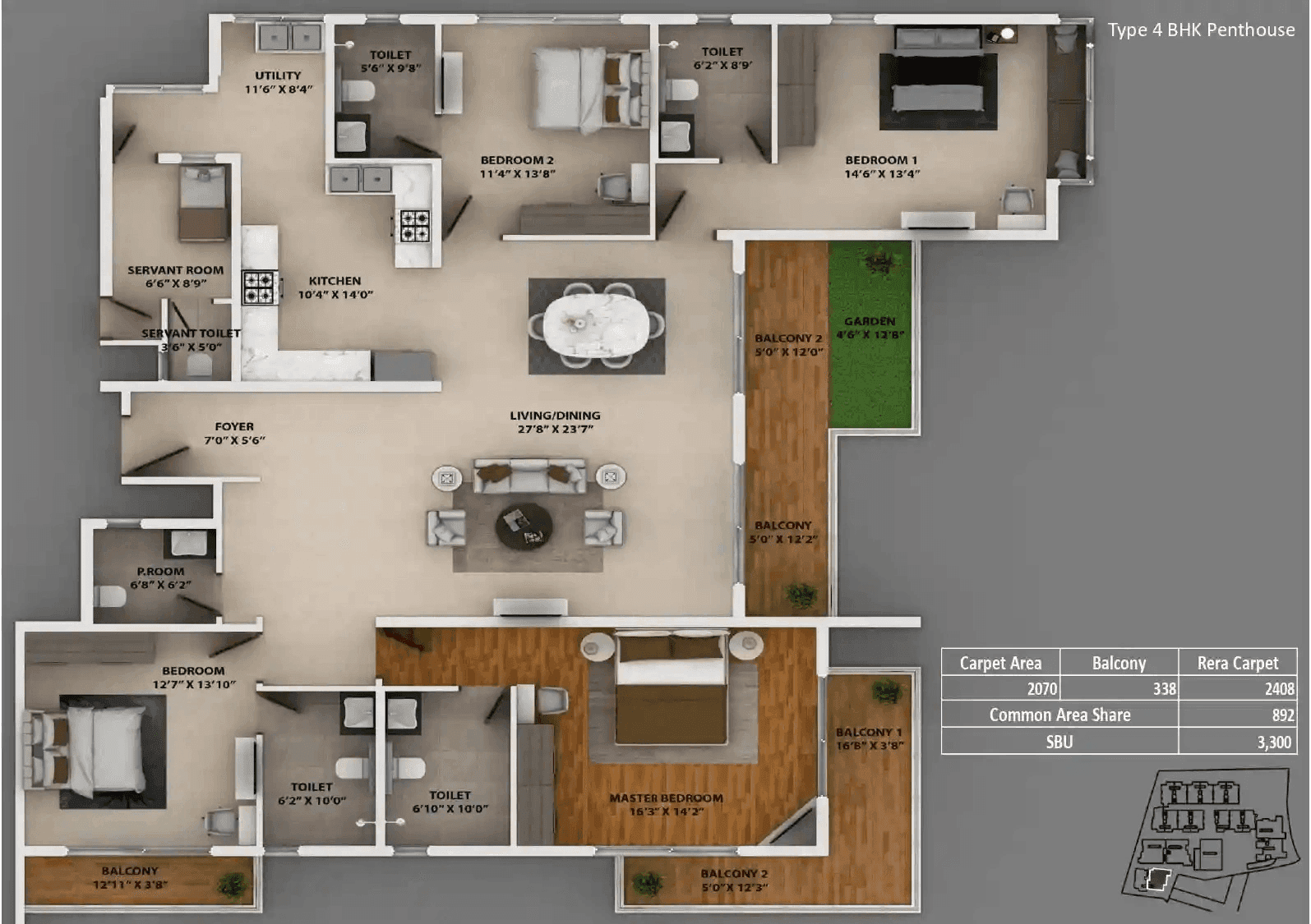 Unit plan - 2376 sq.ft.