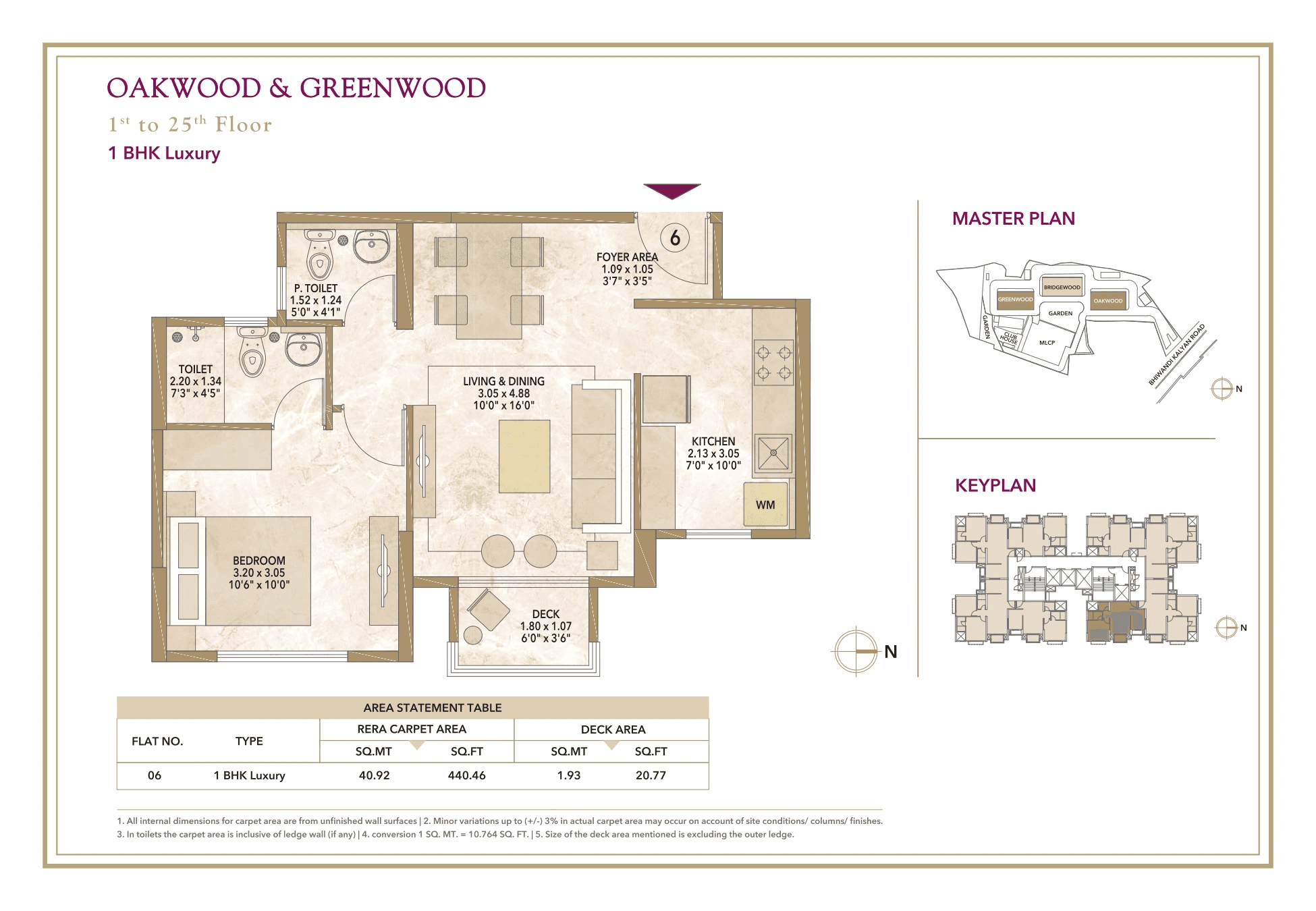 Unit plan - 461 sq.ft.