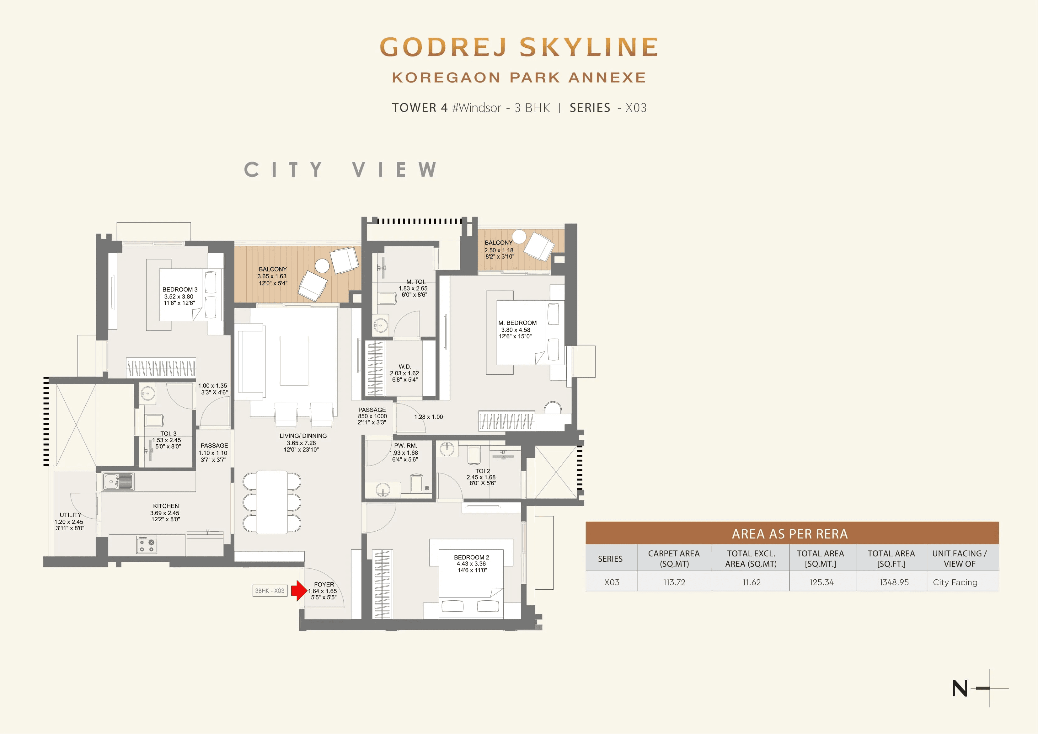 Unit plan - 1348 sq.ft.