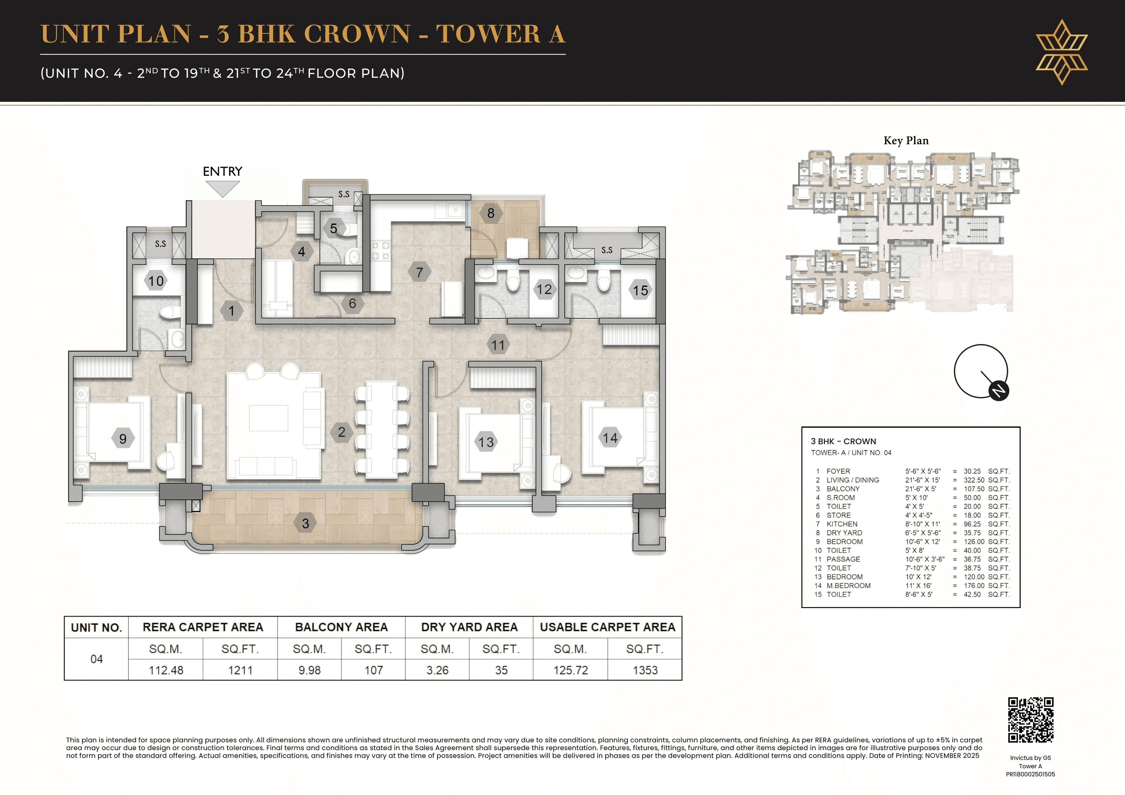 Unit plan - 1353 sq.ft.