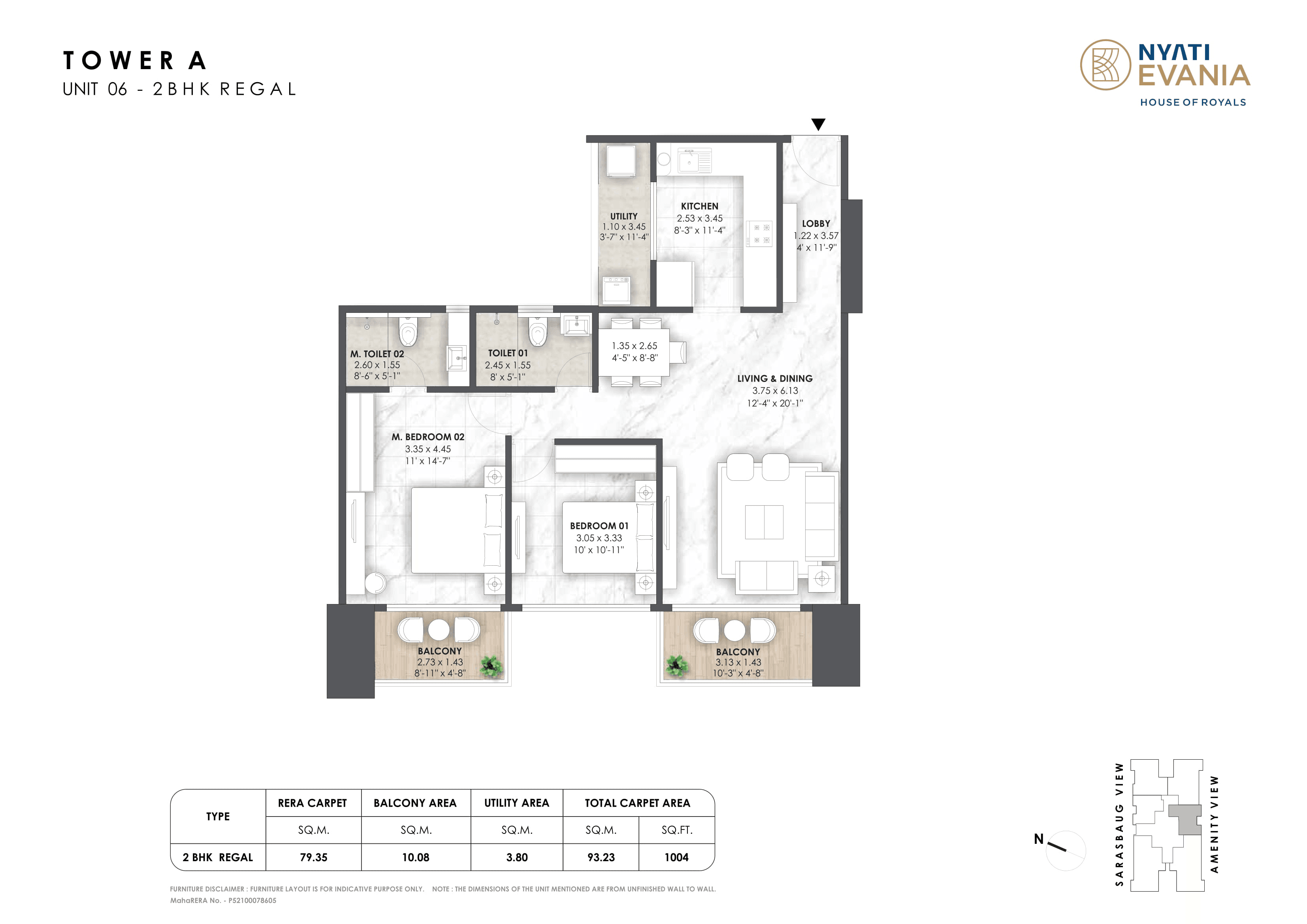 Unit plan - 1004 sq.ft.