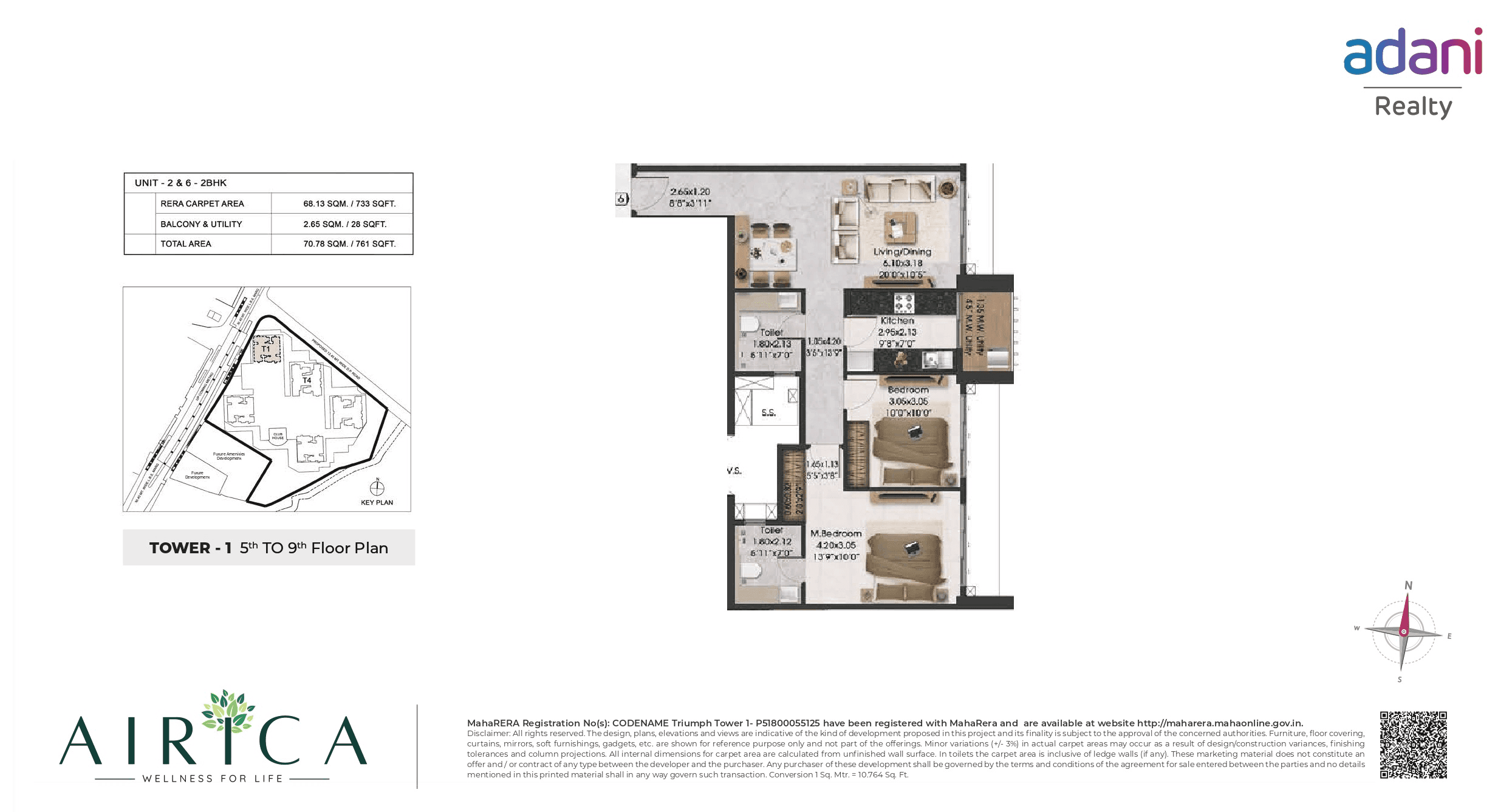 Unit plan - 761 sq.ft.