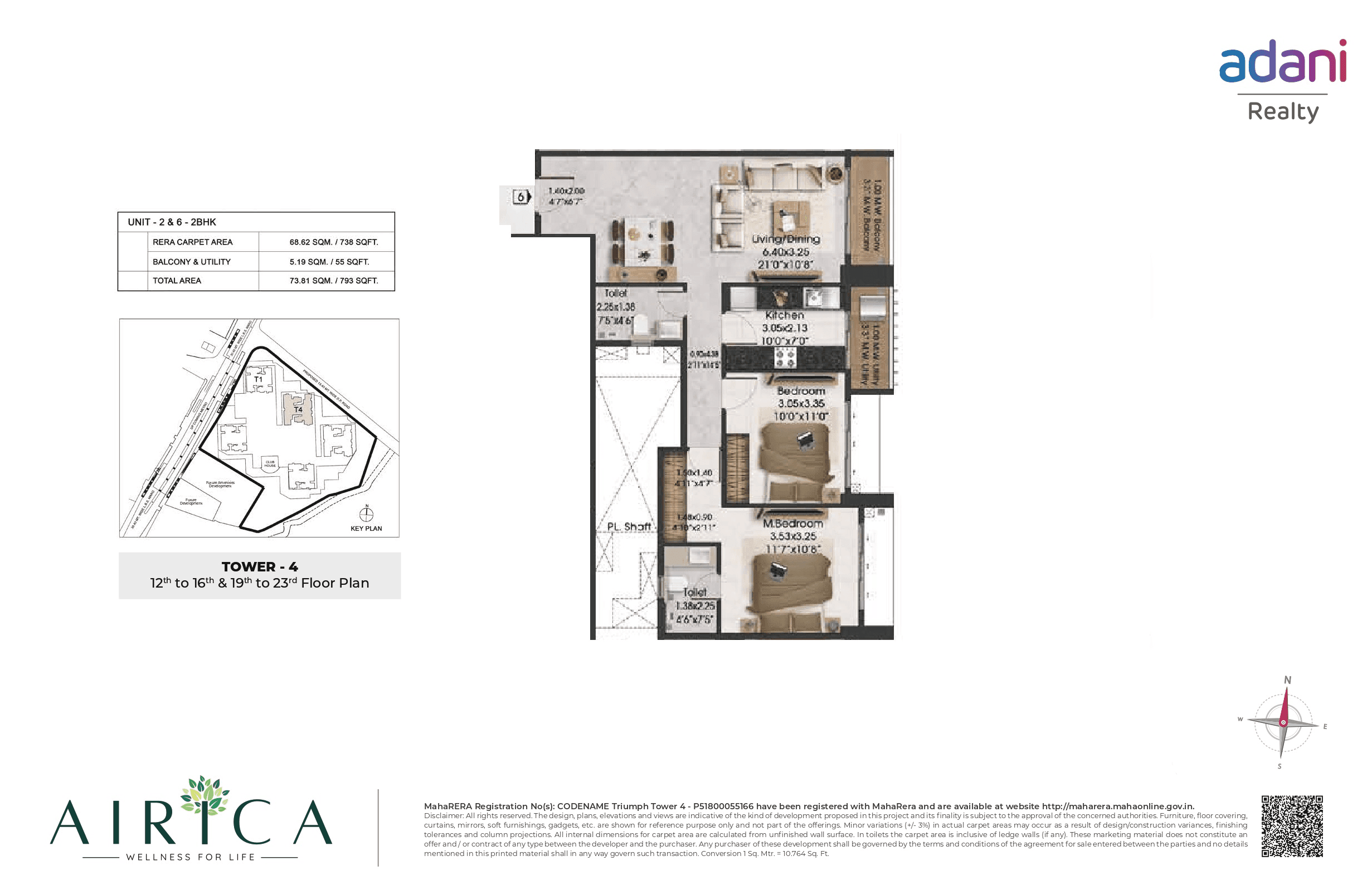 Unit plan - 794 sq.ft.