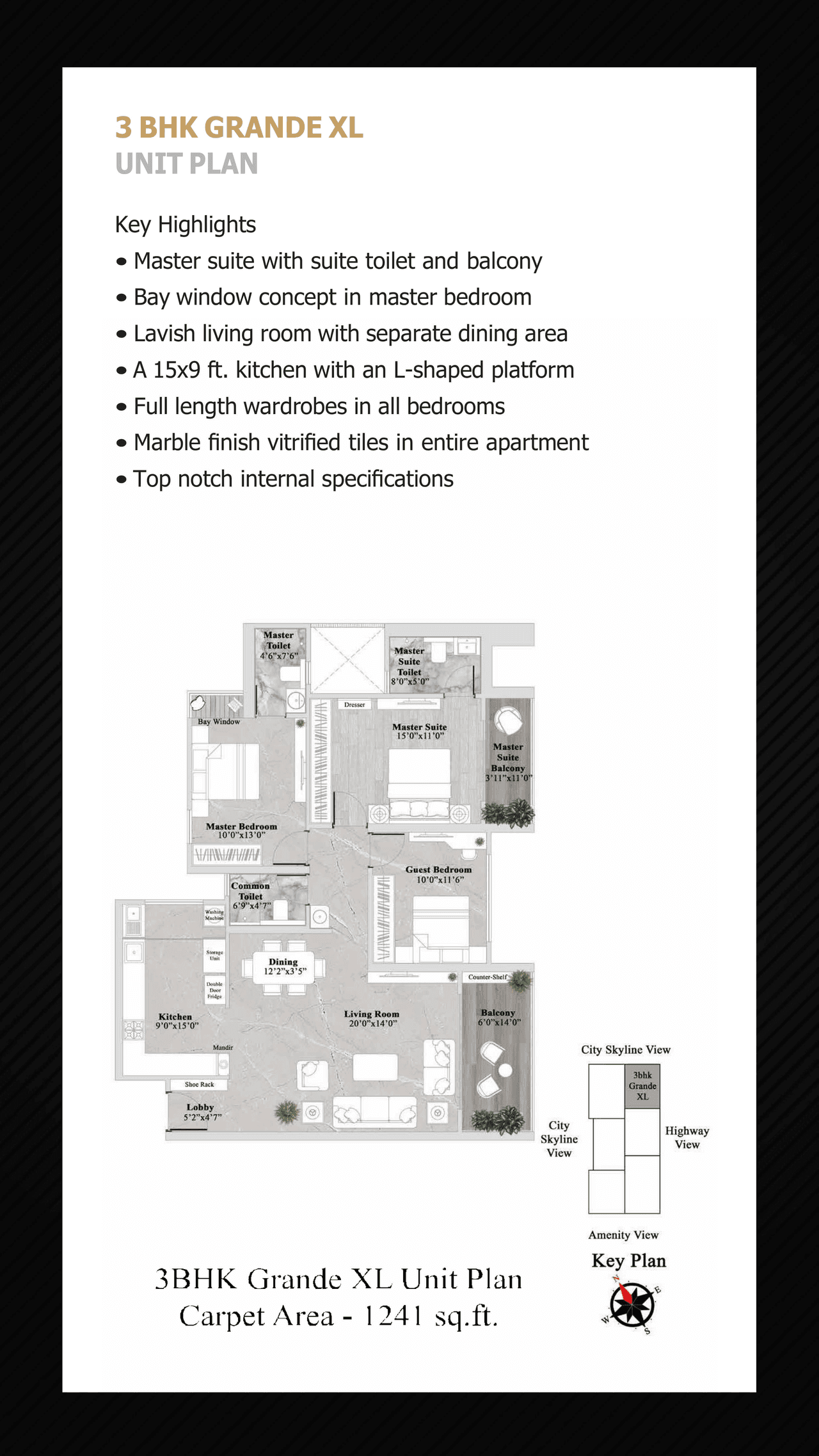 Rama Codename GOAT Unit plan - 1241 sq.ft.