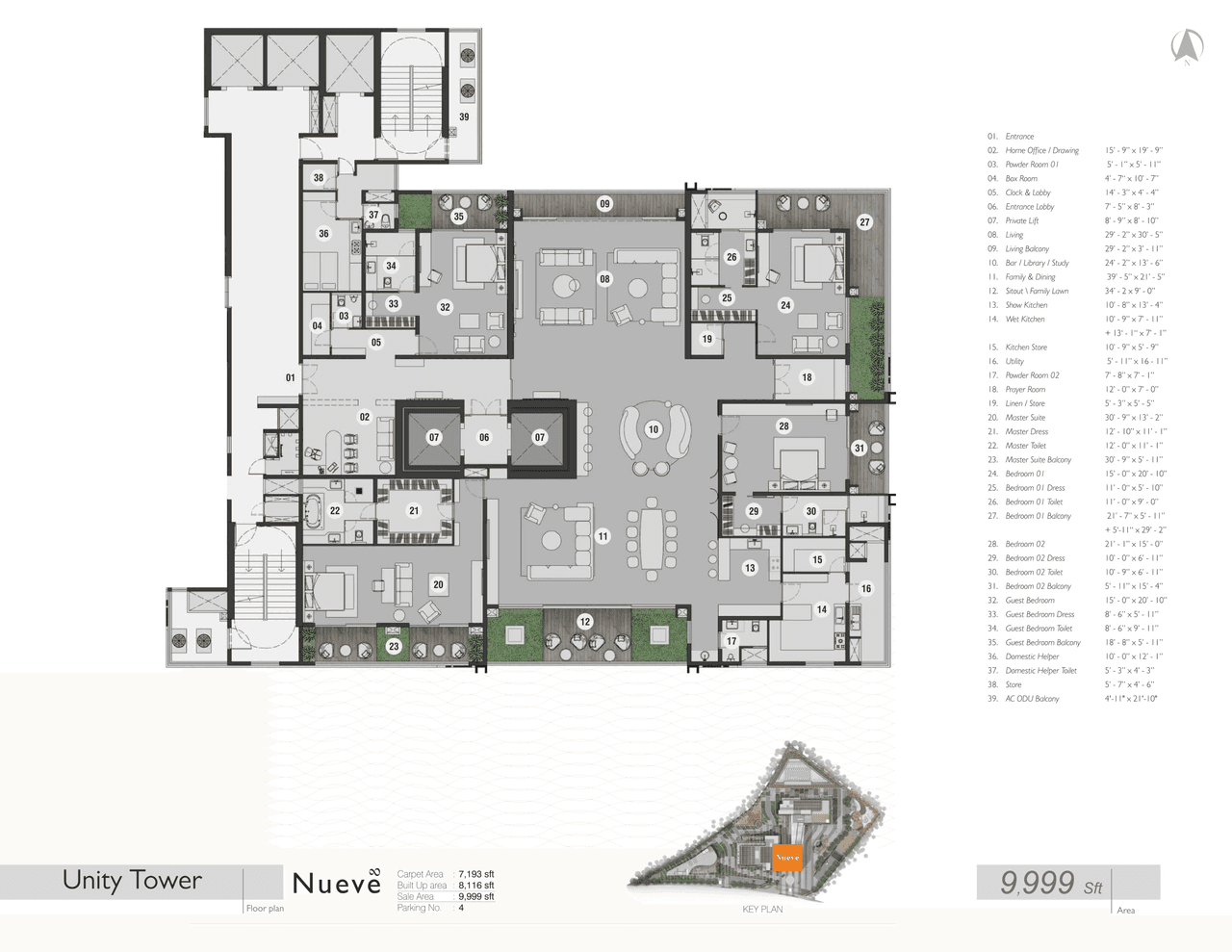 Navanaami Megaleio Unit plan - 7193 sq.ft.