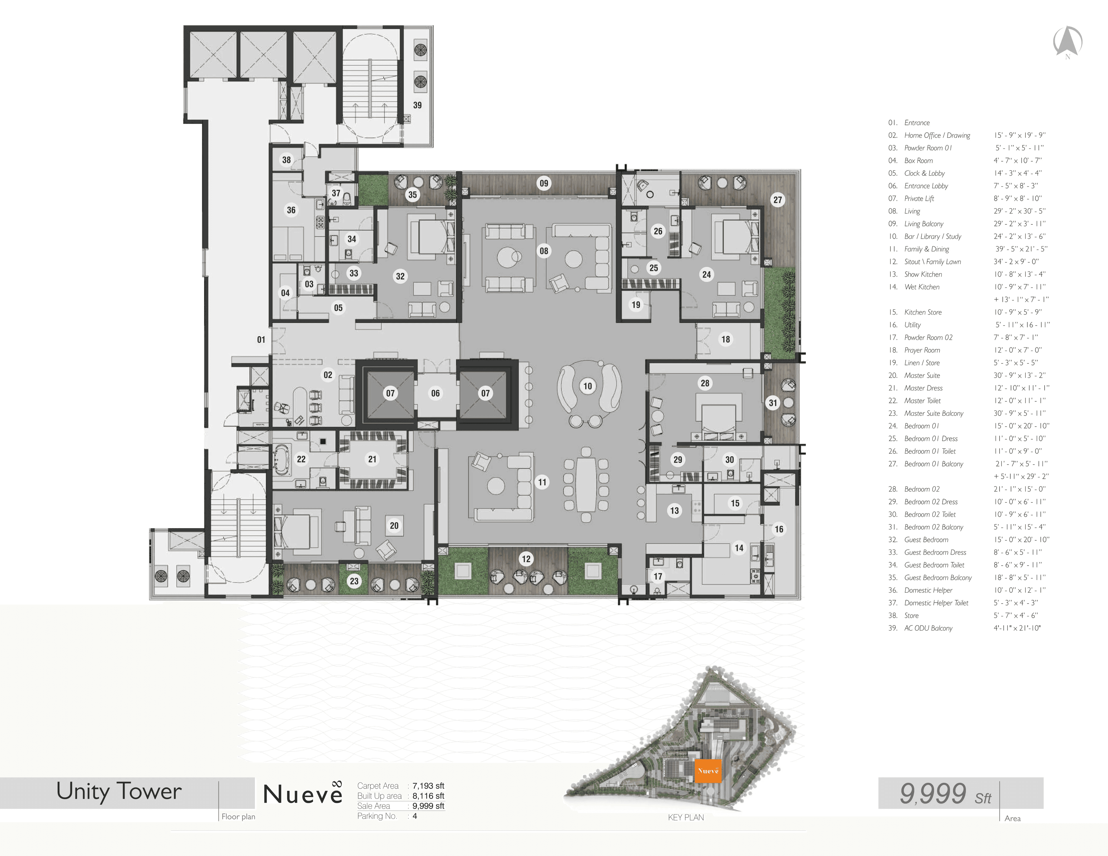 Unit plan - 7193 sq.ft.