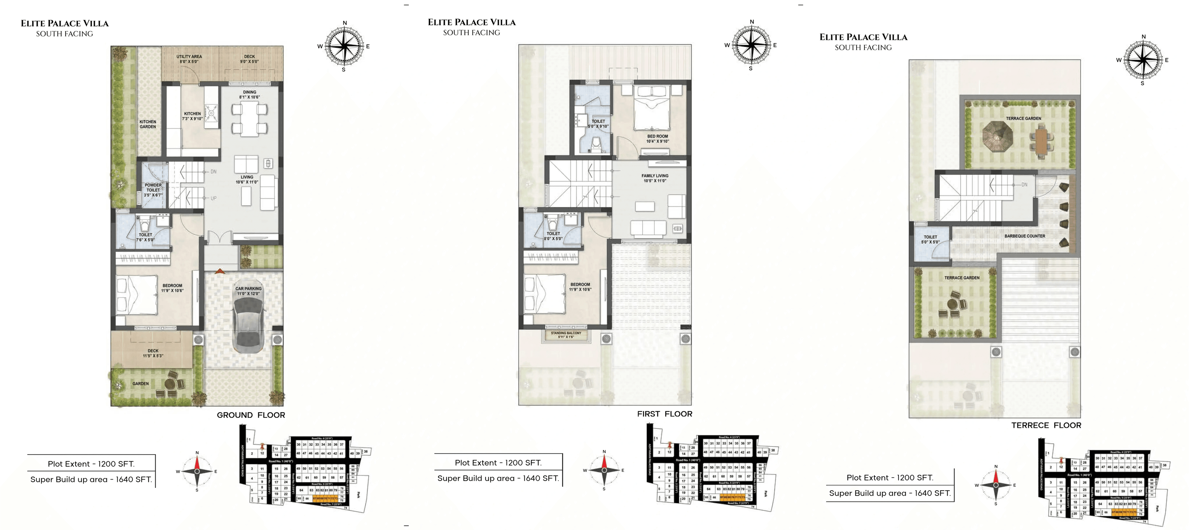 Unit plan - 1200 sq.ft.
