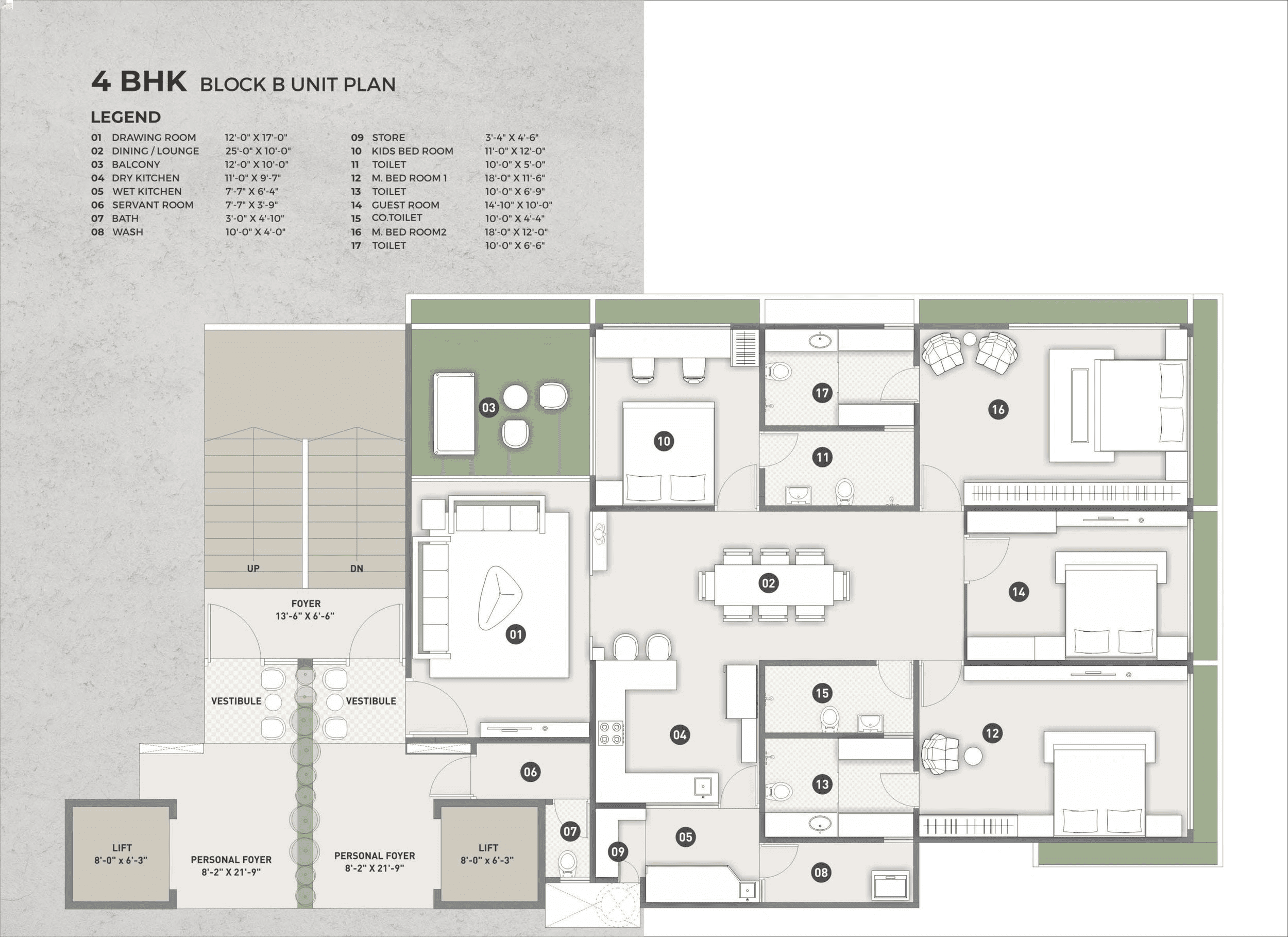 Unit plan - 2035 sq.ft.