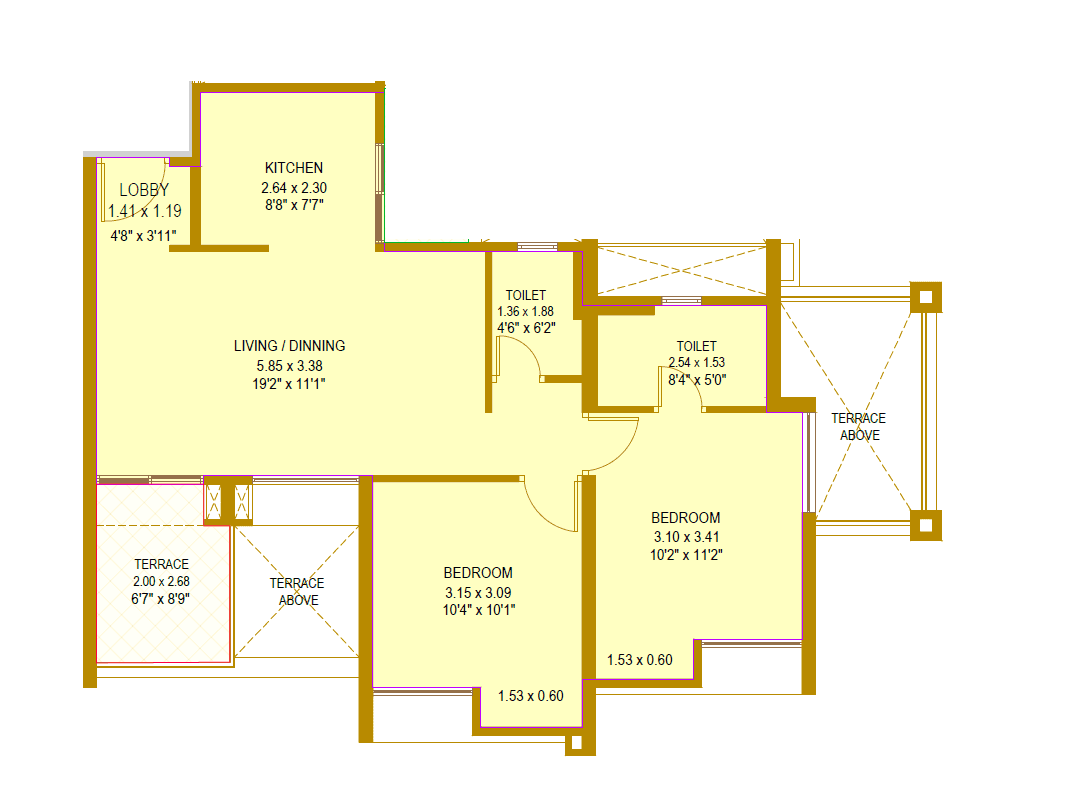 ARP Valora Unit plan - 730 sq.ft.