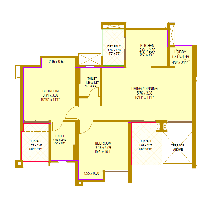 ARP Valora Unit plan - 800 sq.ft.